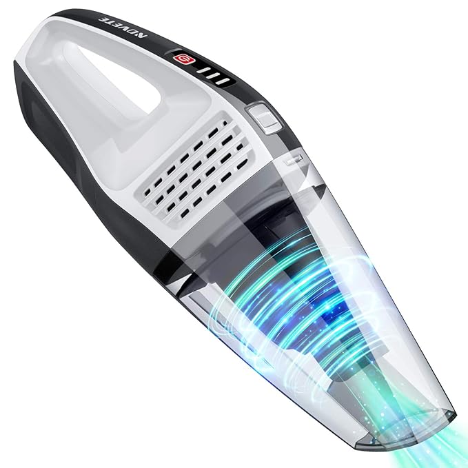 NOVETE Handheld Vacuum Cordless with Replaceable Battery, High Power