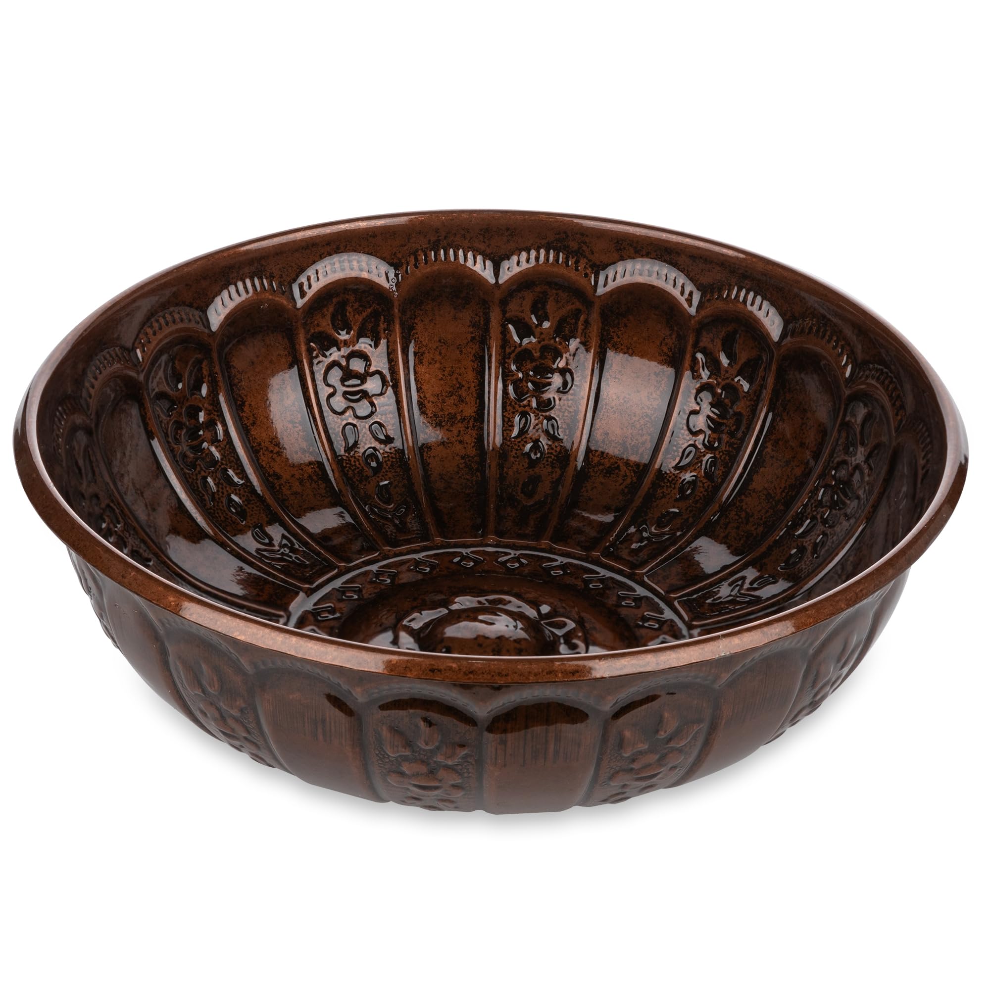 Alisveristime 1.06 Qt Turkish Hammam Bath Bowl, Traditional Metal Construction, Diameter 7.87", Height 2.36" - Multiple Colors Available (Copper)