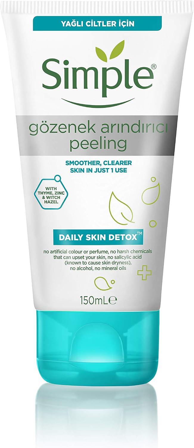 Simple Daily Pore Polish Face Scrub (150ml), Clear Skin Facial Polish & Vegan Pore Minimiser