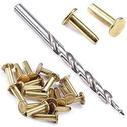 Cutlery Rivets (10 Pack) + [1] Step Drill for DIY