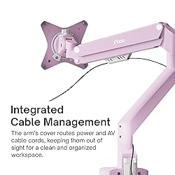 Pixio PS1S Wave Pink Single Monitor Arm Stand Desk