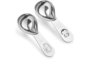 VRUIFA Tablespoon Measuring Spoon, Stainless Steel Coffee Scoop for Ground Coffee, Suger, Bean, Tea, Flour, Short Handle Fits inside Airscape Canisters(30ML*2)