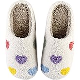 Aucomfo Comfy House Slippers For Women Men, Ladies Fuzzy Bedroom Slippers,indoor Outdoor Memory Foam Shoes