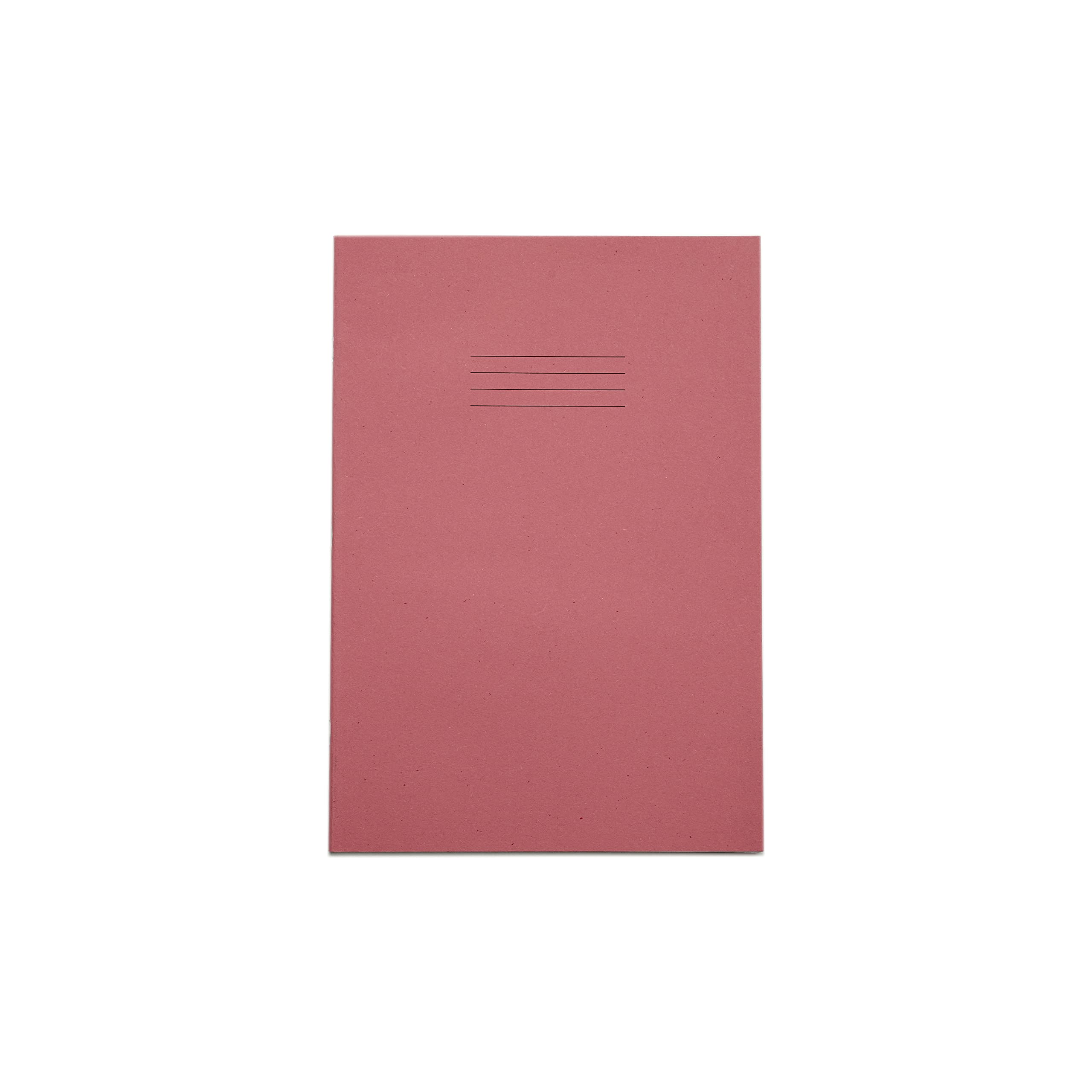 Rhino A4 Exercise Books, 80-Page / 8mm Lined with Margin Paper Notebook, 1-Pack, Office & School Stationery Supplies, Pink