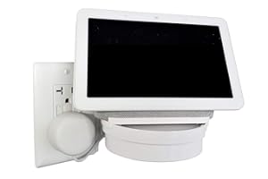 MOUNT GENIE The Google Home Hub Nest Hub [Gen 1 and Gen 2] Mount for Electrical Outlets. Full Swivel. Installs in Seconds. Hidden Cord Storage. Award Winning Design. Works on All Vertical Outlets.