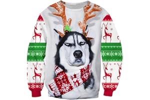 Honeystore Unisex Ugly Sweatshirt Funny Design Pullover Sweater Shirt