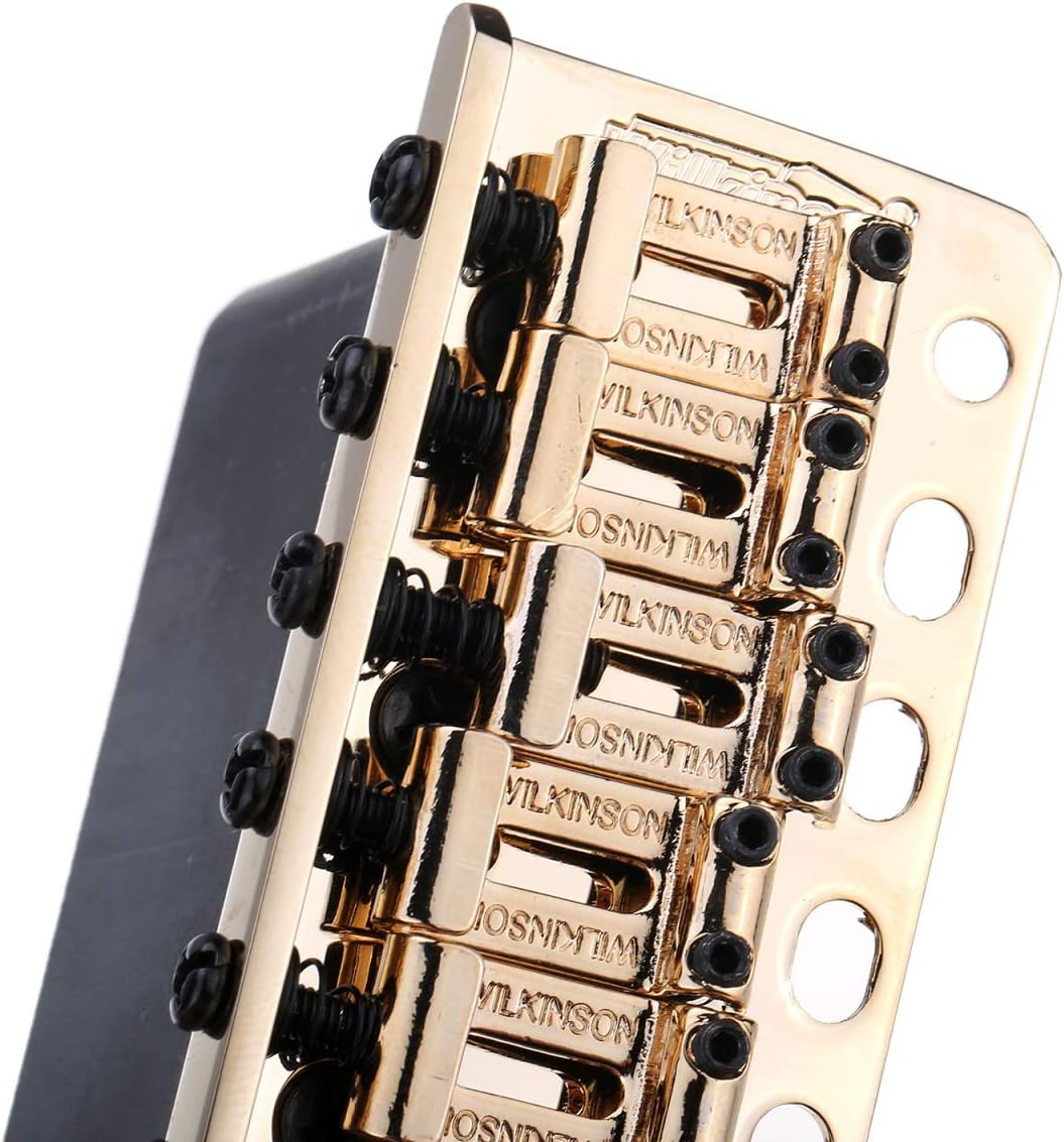 Wilkinson WV6-SB 54mm String Spacing 5+1 Hole Vintage Steel Saddles Tremolo Bridge with Full Steel Block for Fender USA and Japan Strat Style Electric Guitar - Image 5