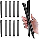 Metal Landscape Edging Stakes, 13Pcs 12Inch Galvanized Steel Garden Stakes Solid Top Curved Anchoring Spikes with Reinforcing Rib, for Corrugated Edge, Terrace Decor, Black