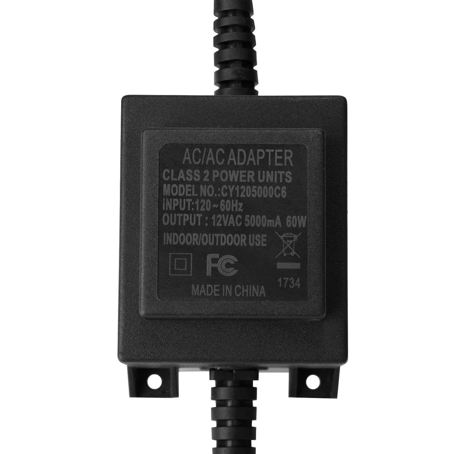 AGPtEK Voltage Converter Transformer 110/120V to AC 12V/5A, 60-Watt Waterproof Power Supply Converter for Swimming Pool Light, Water Pump, Outdoor Light, Spotlights