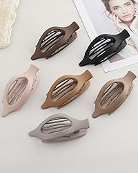 French Flat Hair Clips for Women - 6Pcs Flat Hair