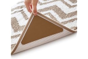 BEFAYOO Anti Curling Rug Grippers - Latest Anti Curling Rug Pad Anti Folding Carpet Corners to Make Rug Corner Flat, EVA Foam Carpet Tape No Sticky to The Floor Hardwood Safe & Removable Not an Anti-Slip Pad