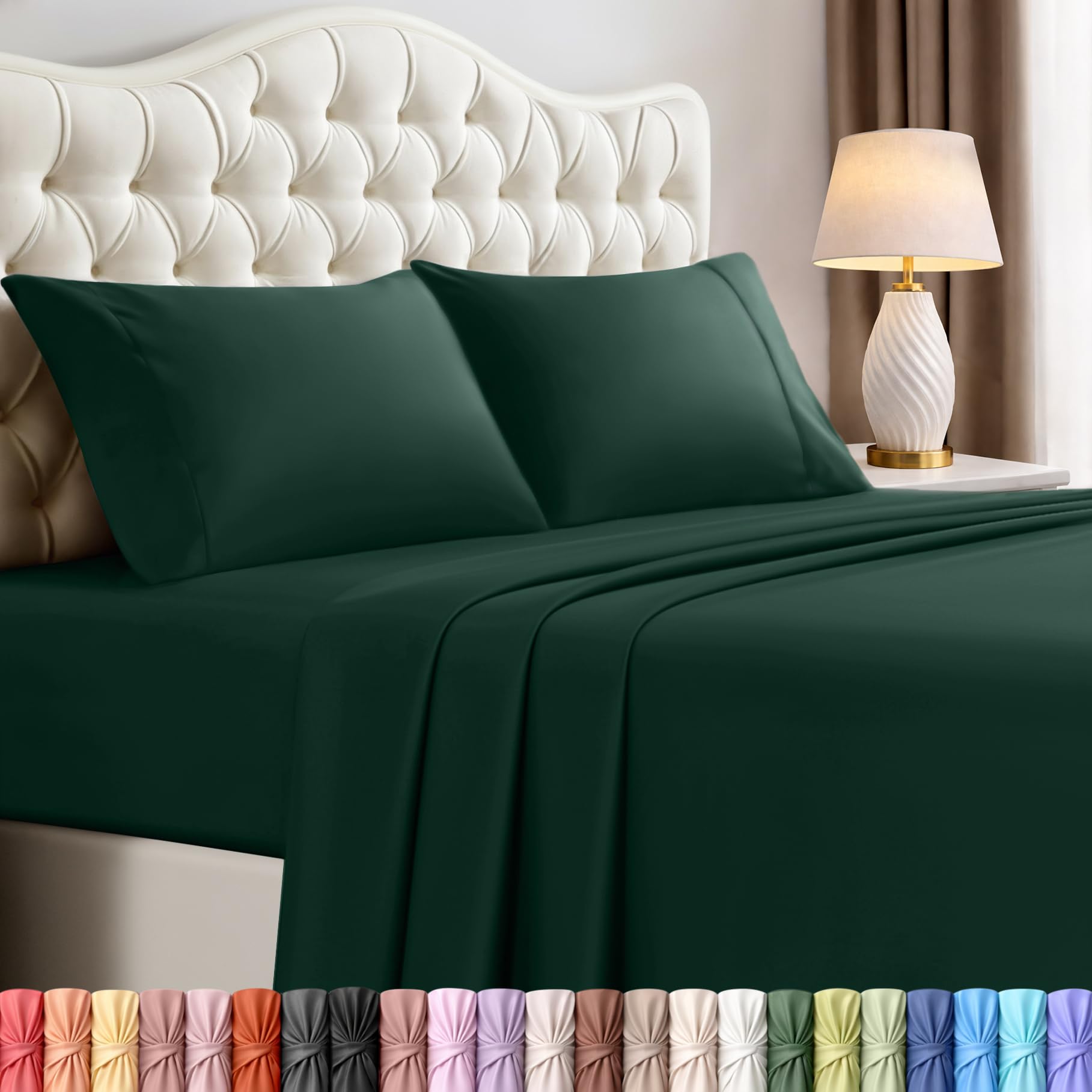 Utopia Bedding Full Bed Sheets Set - 4 Piece Bedding - Brushed Microfiber - Shrinkage and Fade Resistant - Easy Care (Full, Emerald)