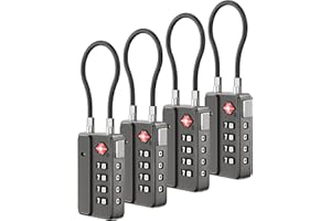 LUGGEX TSA Locks for Luggage, One-Button Reset TSA Approved Luggage Locks, Suitcase Locks, Ease of Use & Durable