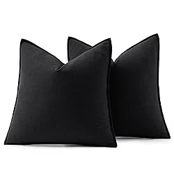 MIULEE Decorative Linen Pillow Covers 18x18 Inch