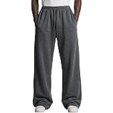 Yimoon Men's Baggy Sweatpants Casual Drawstring Waist Wide Leg Athletic Lounge Sweat Pants with Pockets