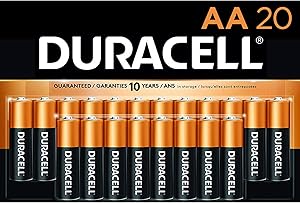 Duracell - CopperTop AA Alkaline Batteries - Long Lasting, All-Purpose Double A battery for Household and Business - 20 Count