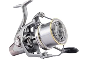 HAUT TON Spinning Reel 8000/9000/10000/12000/14000,6+1BB Metal Surf Fishing Reels,4.8:1 Gear Ratio 55lbs Drag Heavy Long Casting Inshore Saltwater Monster Fish