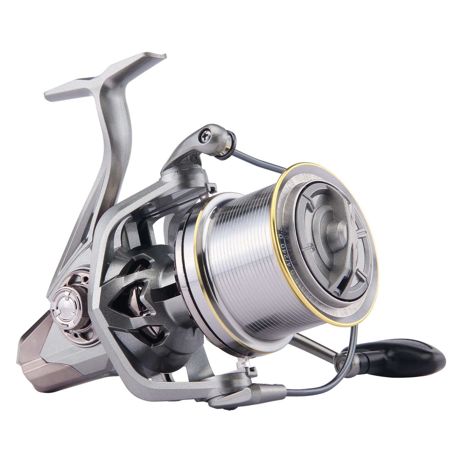 Photo 1 of HAUT TON Spinning Reel 8000/9000/10000/12000/14000,17+1BB Graphite Frame Surf Fishing Reels,4.8:1 Gear Ratio 55lbs Max Drag Inshore&Offshore Saltwater Fish (Ngk Graphite Frame, HT-NGK-9000)