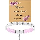 DlaeKua Christian Bracelet Gift for Women Godmother Christian Bracelets Gift First Communion Gifts Religious Gifts