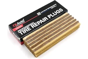 CK Auto 30pcs Brown Tire Repair Strings, Automotive Tool Tire Repair Plugs for Tubeless Off-Road Tires Car, Bike, ATV, UTV, W
