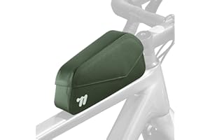 20x9x11cm/7.87x3.54x4.33inch Top Tube Bike Seat Bag, 1L Water Proof Magnetic Flap Bike Frame Bag Bolt On Cycling Seat Pack fo