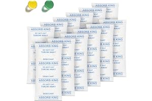 ABSORBKING Silica Packets – 2 Gram 400 Packs Silica Gel Packets, Food Grade Desiccant Packs with Color Indicating, Premium Moisture Absorbers for Spices, Foods, Seeds, Dehydrated Vegetable Storage