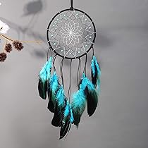 Dream Catcher with Bicolor Mesh, Handmade Dark Tone Dreamcatcher