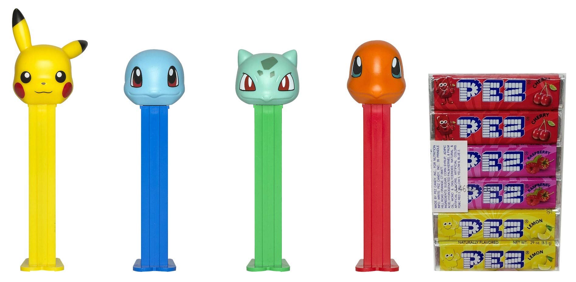 Buy PEZ Candy Pokemon Dispenser and Candy Refill Set Pikachu, Squirtle