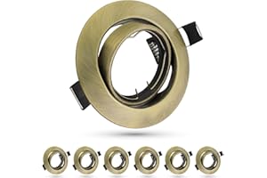 LED Downlight Fixture Housing, Recessed Spotlight Frame, Downlight Holder Spot Light Mounting Frame, 6-Pack(Diameter: 3.54inc