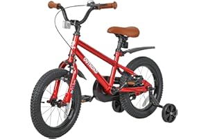 Betterland Folding Kids Bike,14/16/18 Inch Children Bicycle with Training Wheels and Dual Handbrakes Toddler Sport Bicycle for 3-9 Years Old Boys and Girls