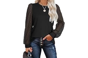 WIHOLL Women Tops Long Sleeve Shirts Fall 2025 Trendy Cloth Tunic Top Crewneck Women Tshirts