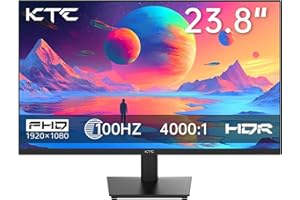 KTC 24 inch Monitor - 1080P Monitor, 100Hz FreeSync Gaming Moniter with HDR10,VESA Mountable, Adjustable Tilt, ZeroFrame Design, HDMI,VGA,Earphone Ports, PC Monitors for Office