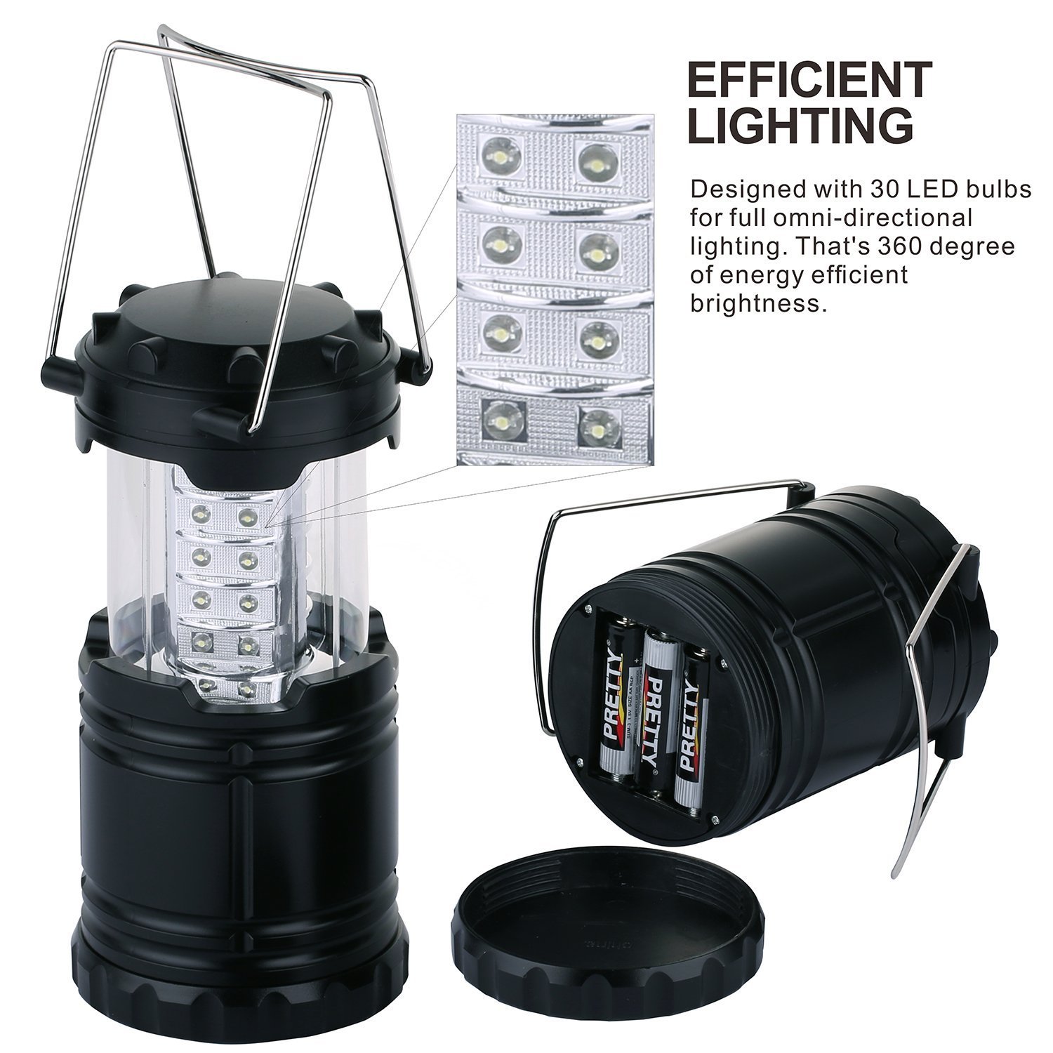 Download Hurricane Led Lantern Portable Camping Lantern Power Outage Survival Kit For Emergency Best Outdoor Indoor Black Collapsible 1 Pack Tools Home Improvement Hardware