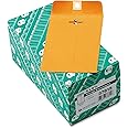 Quality Park 4 x 6-3/8 Clasp Envelopes, Clasp and Gummed Closures for Storing or Mailing, 28 lb Kraft, 100 per Box (QUA37815)
