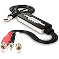 DIGITNOW USB Audio Capture Card Grabber for Vinyl Cassette Tapes to Digital MP3 Converter, Support Mac & Windows 10/8.1/8 / 7