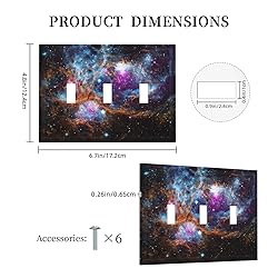 Psychedelic Mysterious Starry Sky 3 Gang Light