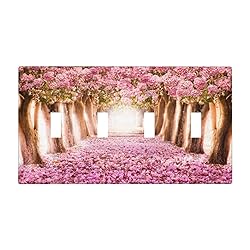 Romantic Pink Cherry Forest 4 Gang Device Light