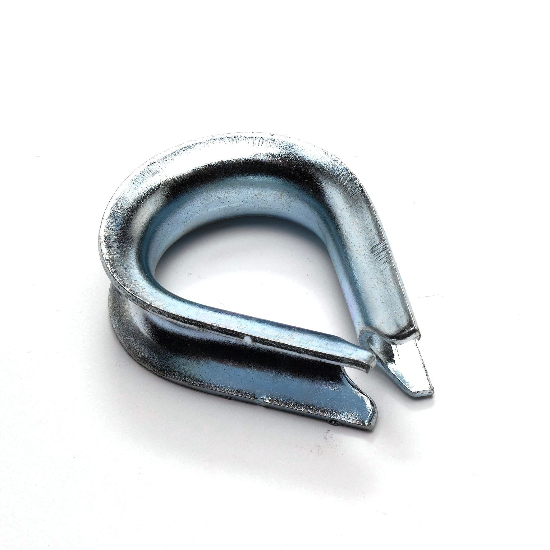 Merriway BH04224 (2 Pcs) Wire Rope Cable Thimble, Galvanised 12 mm, 1/2 inch - Pack of 2 Pieces