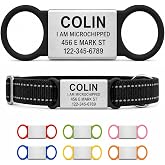 Personalized Dog Tag for Pets - No Noise - Engraved Dog Name Tag - Slide On Cat ID Tags - Custom Collar Tags for Small, Medium, Large Dogs and Cats - Silent Customized Puppy Identification Tags