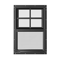 WRISIN 2 Pack Shed Windows 12" W x 18" H Flush