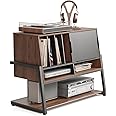 FITUEYES Design Record Player Stand with Vinyl Storage, Entertainment Center up to 120 Albums, Large Cabinet with Charging Station, Player Table for Living Room, Eiffel Series