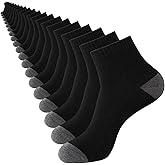 EverKnits 20 Pairs Ankle Socks For Men - Lightweight Mens Socks Size 8-12 Thin Casual Quarter Bulk Socks