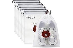 Shoe Bags for Travel, 8P Shoe Bag, 30 * 35cm Size, Travel Essentials for Women and Men, Waterproof Dustproof Shoe Storage Bag