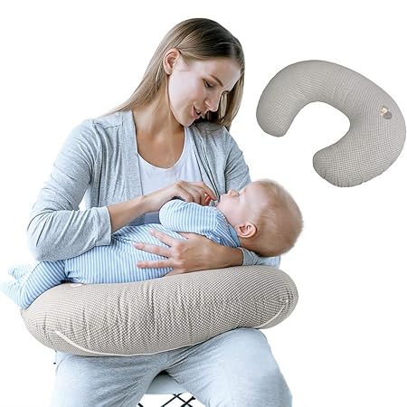 Sei Design Stillkissen ergonomisch | Lagerungskissen | Baby-Nest und Sitzhilfe mit hochwertigem 100% Baumwoll-Bezug. Schadsto