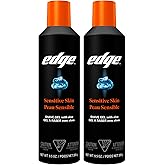 Edge Shaving Gel for Men, Sensitive Skin, 9.5 oz (2 Pack) | Sensitive skin shaving cream gel, Reduces irritation, Aloe-enriched formula, Lubricates for razors, Moisturizing glide