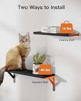 Pipishell Floating Shelves Set of 6 Rustic Paulownia Wood Wall Shelves view 5
