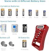 DLYFULL Universal Battery Tester with LCD AA AAA C D 9V CR2032 CR123A CR2 view 2