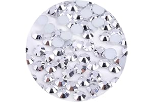 LAVIYO 4500 Pcs SS12 3mm Flatback Rhinestones for Nails Art Crafts Glitter Round Gems Crystals DIY Clothes Shoes（Silver)