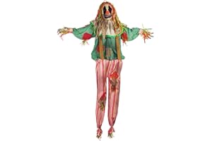 Haunted Hill Farm 73" Standing Clown Halloween Animatronic
