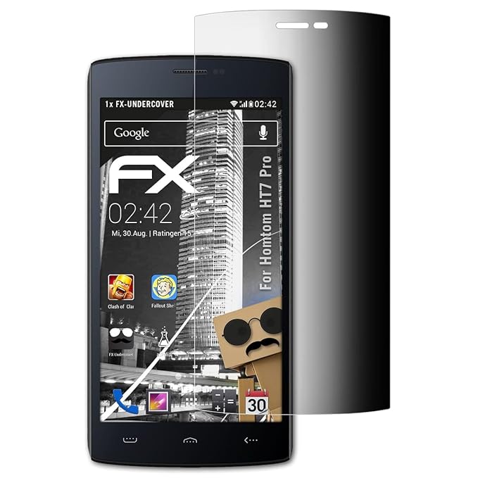 atFolix Blickschutzfilter für Homtom HT7 Pro Blickschutzfolie, 4-Wege Sichtschutz FX Schutzfolie